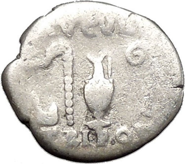 VESPASIAN Ancient Silver Denarius Roman Coin Sacrificial implement i45593