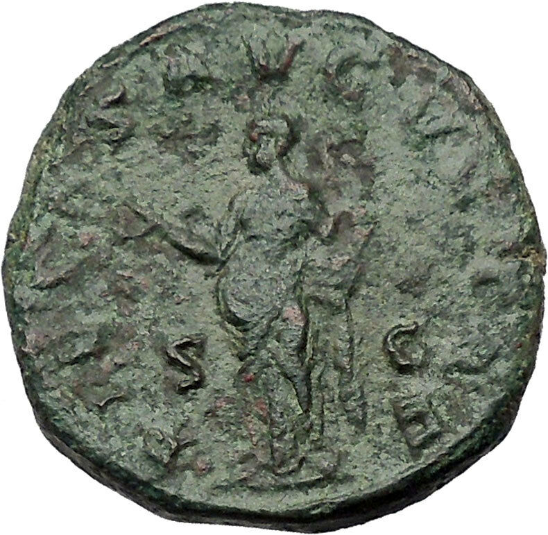 Otacilia Severa 247AD Big Sestertius Ancient Roman Coin Loyalty Pietas i46442