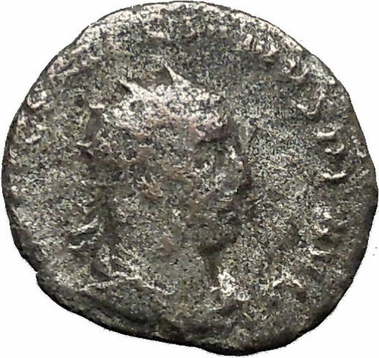 VALERIAN I 255AD Silver Ancient Roman Coin Sol with whip Sun God Cult i46412