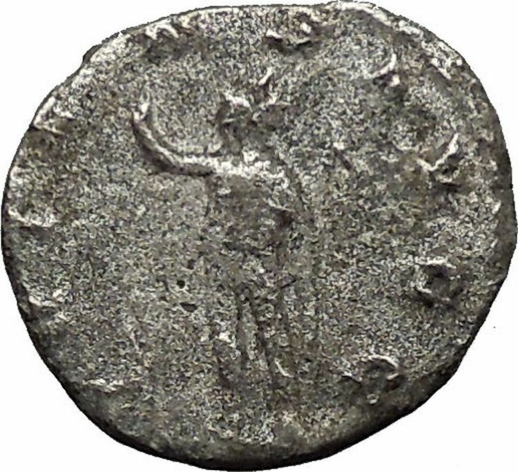 VALERIAN I 255AD Silver Ancient Roman Coin Sol with whip Sun God Cult i46412