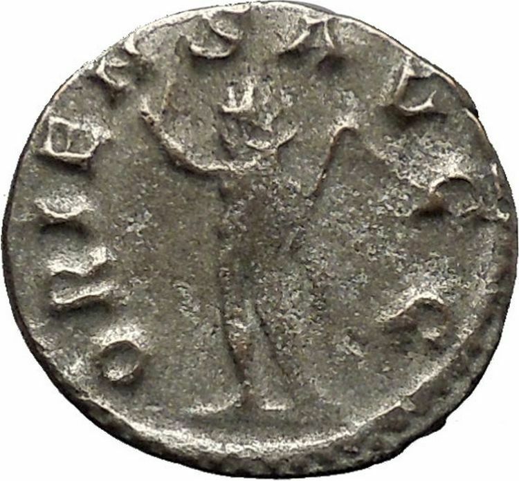 VALERIAN I 255AD Silver Ancient Roman Coin Sol with whip Sun God Cult i46413