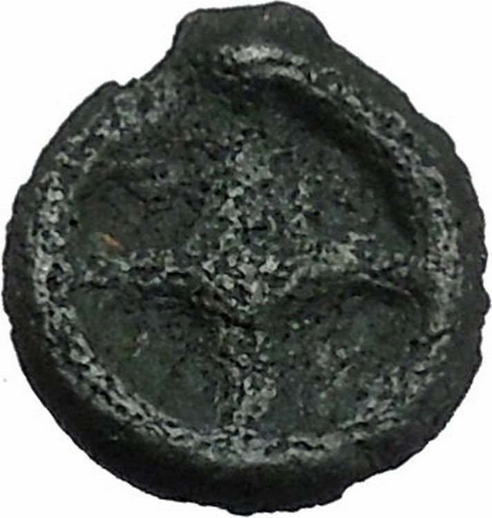 ISTROS Thrace 500BC Wheel Money Authentic Ancient Greek Coin BLACK SEA i46833