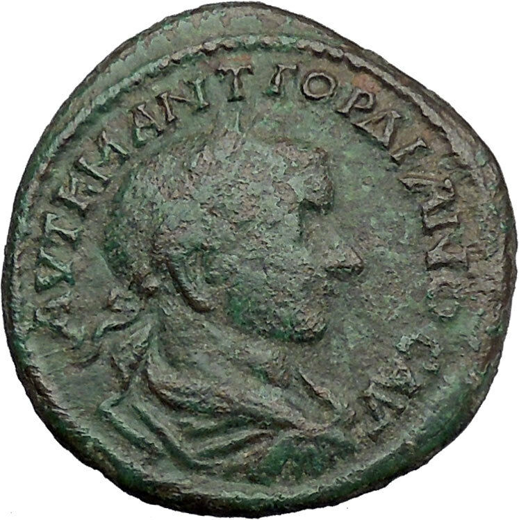 GORDIAN III 238AD Hadrianopolis in Thrace TEMPLE with TYCHE Roman Coin i46841