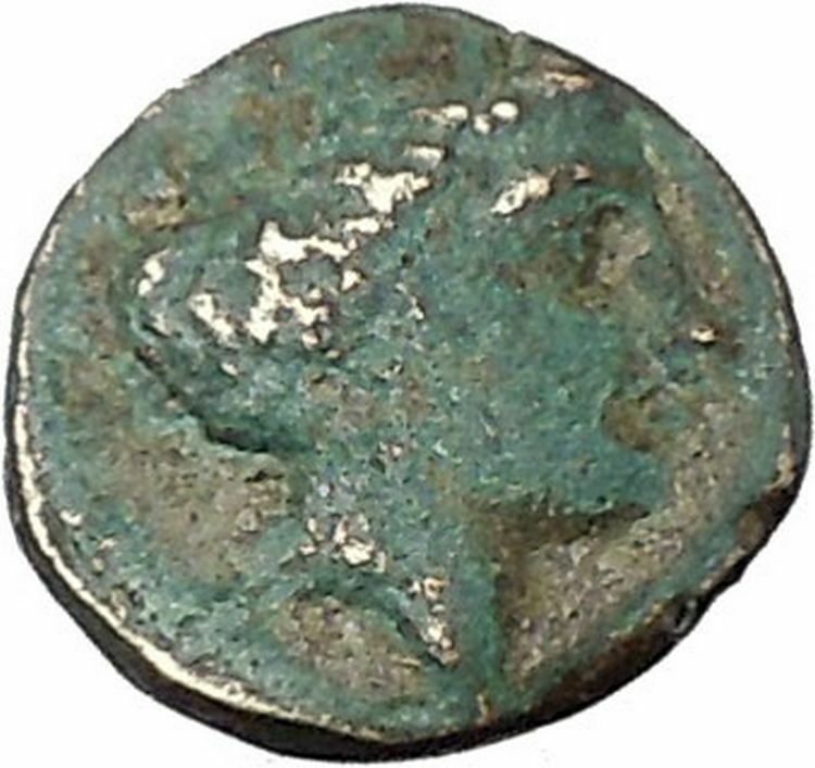 Histiaia in Euboia 4-3CenBC Nymph & Bull Authentic Ancien tGreek Coin i45488