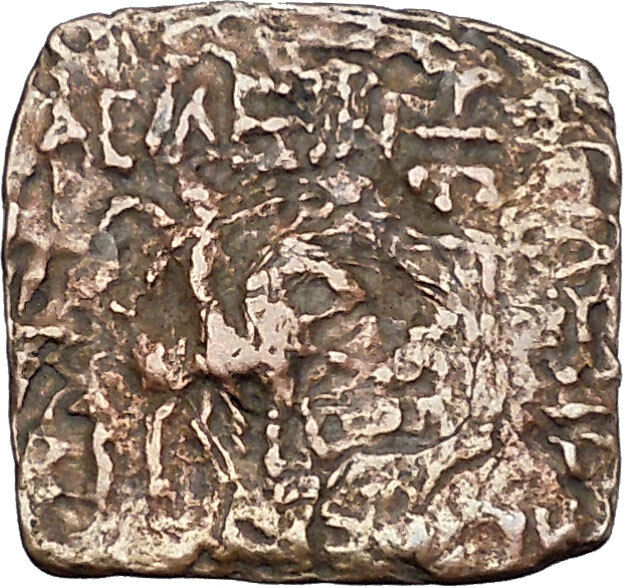 AZILISES 85BC INDO SKYTHIAN King on Horse Bull Ancient Greek Coin India i47057