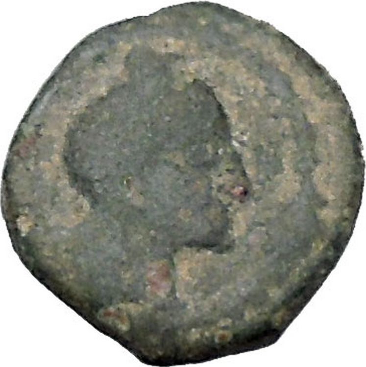 ARETAS IV 9BC Arab Kingdom of Nabataea Authentic Ancient PETRA Greek Coin i46935