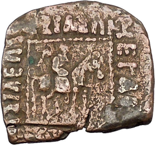 AZILISES 85BC INDO SKYTHIAN King Horse Hercules Ancient Greek Coin India i47070