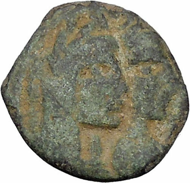 ARETAS IV & SHAQUILAT Arab Kingdom of Nabataea PETRA Ancient Greek Coin i46957