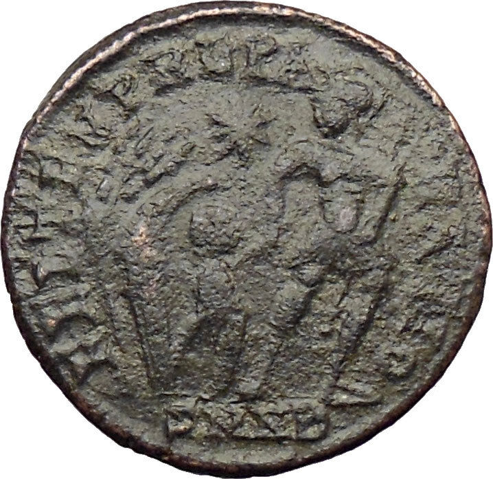 CONSTANS Constantine I son AE2 Ancient Roman Coin Soldier Child barbarian i29785