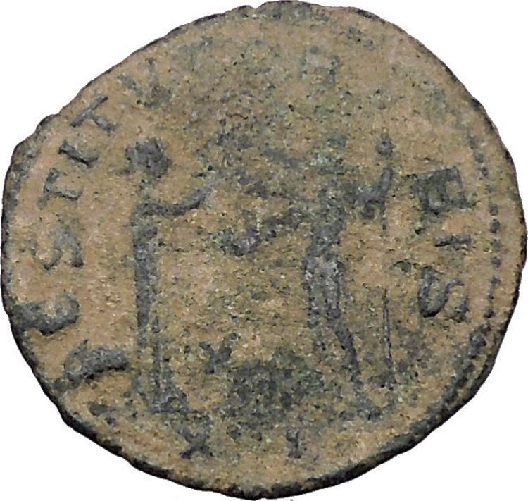 AURELIAN receiving wreath from woman 275AD Rare Ancient Roman Coin i47023