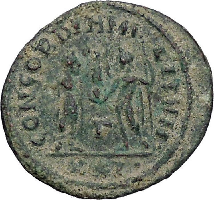 DIOCLETIAN receiving Victory on globe from JUPITER Ancient Roman Coin i47020