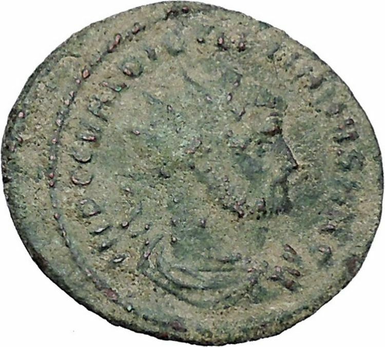 DIOCLETIAN receiving Victory on globe from JUPITER Ancient Roman Coin i47020