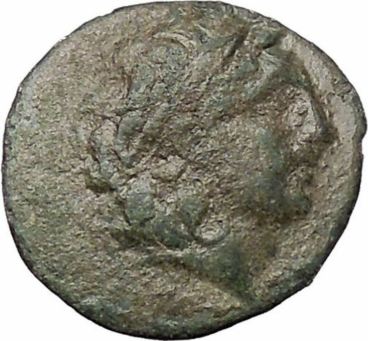 TRYPHON Seleucid King142BC Macedonian Helmet Authentic Ancient Greek Coin i47607