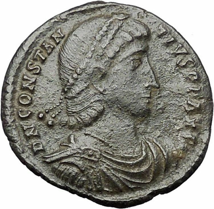 CONSTANTIUS II Constantine the Great son Ancient Roman Coin Battle Horse i48041