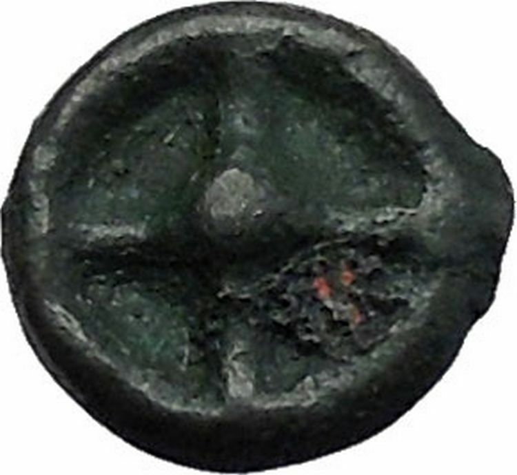 ISTROS Thrace 500BC Wheel Money Authentic Ancient Greek Coin BLACK SEA i48206