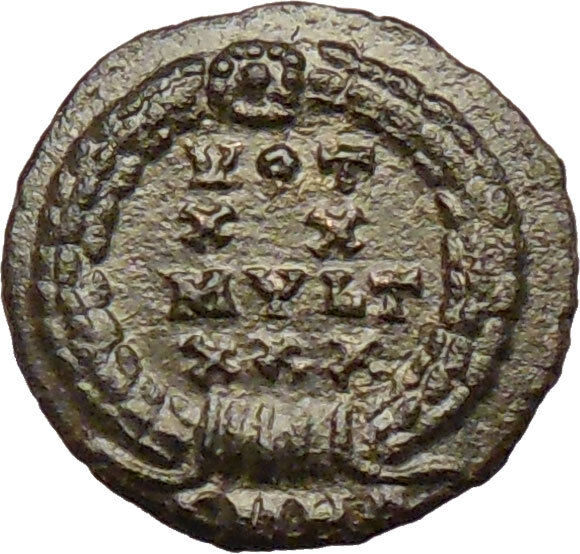 CONSTANS Constantine I the Great son 347AD Ancient Roman Coin Wreath i29258