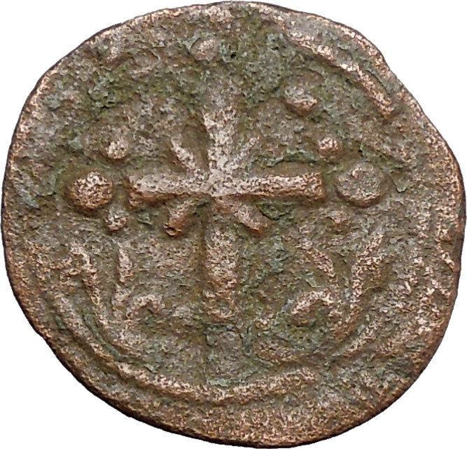 JESUS CHRIST Class I Anonymous Ancient 1078AD Byzantine Follis Coin CROSS i48194