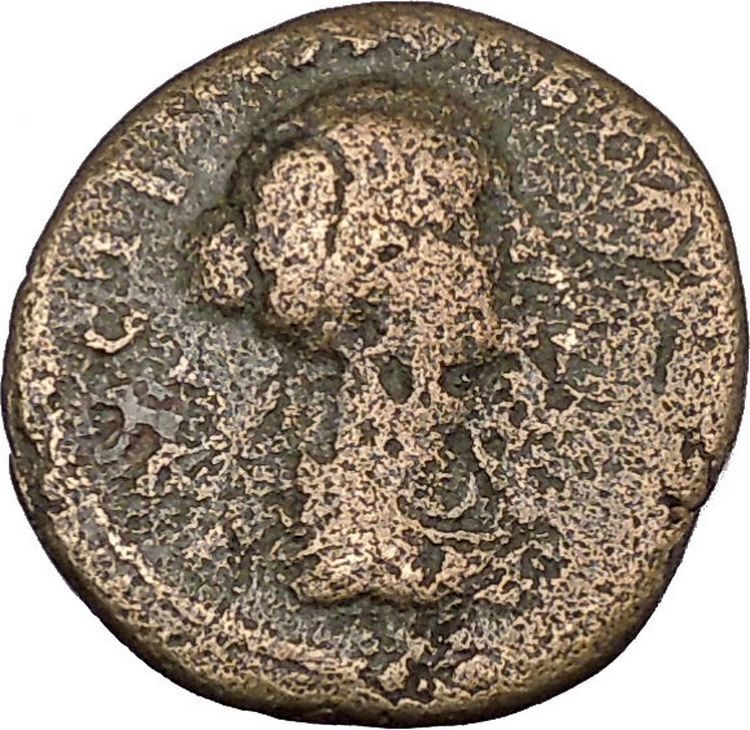 Faustina II wife of Marcus Aurelius Ancient Roman Coin Salus Health Cult i48374