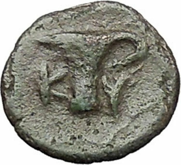 Kyme in Aeolis 350BC EAGLE & VASE on Authentic Ancient Greek Coin i48612