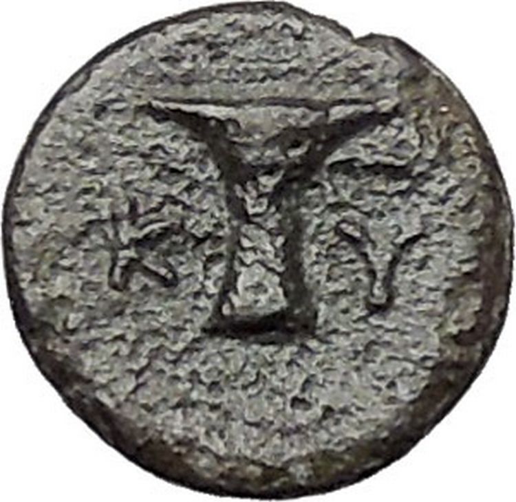 Kyme in Aeolis 350BC EAGLE & VASE on Authentic Ancient Greek Coin i48609