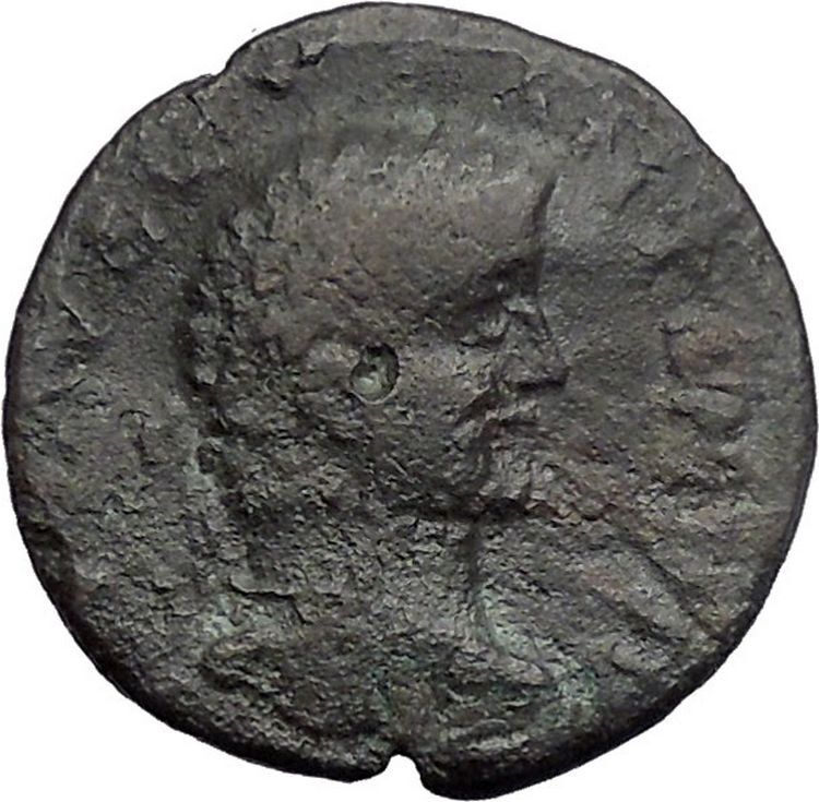 CARACALLA 198AD Stobi Macedonia Nike Victory Authentic Ancient Roman Coin i48636