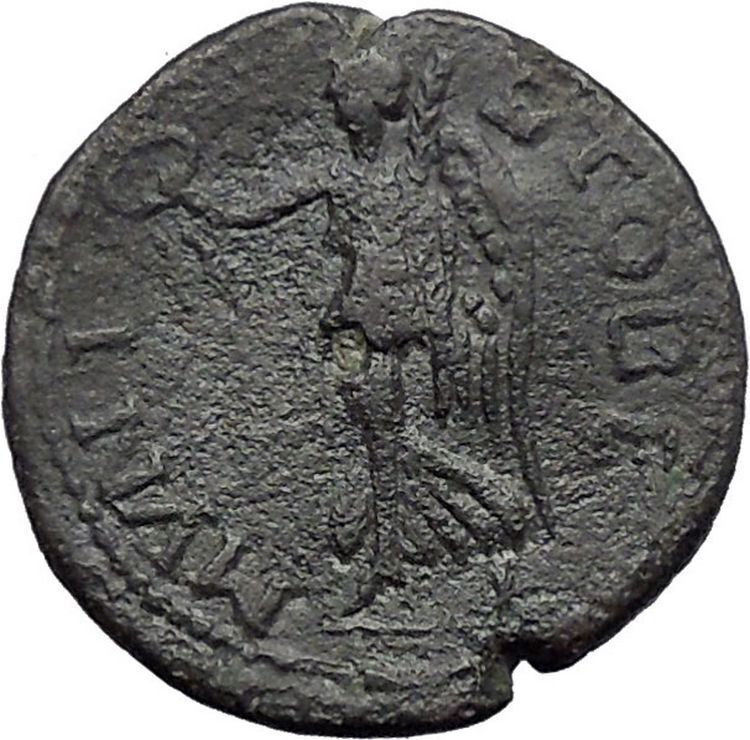 CARACALLA 198AD Stobi Macedonia Nike Victory Authentic Ancient Roman Coin i48636