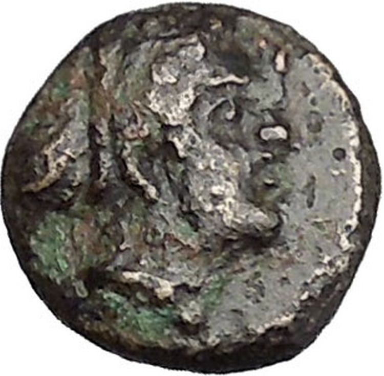 Boione in Aiolis 300BC Rare Authentic Ancient Greek Coin Female BULL i49026