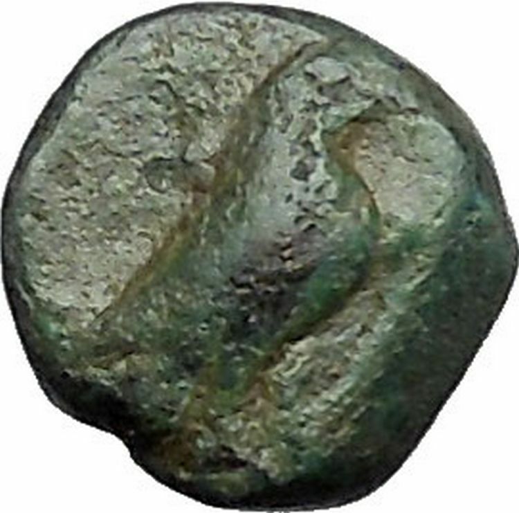 Kyme in Aeolis 350BC EAGLE & VASE on Authentic Ancient Greek Coin i49521