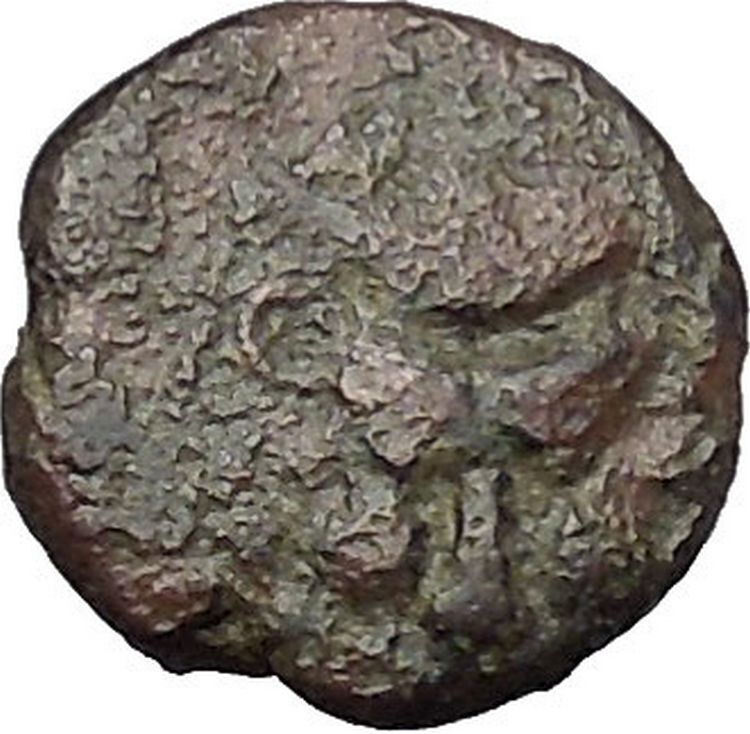 RHEGION in BRUTTIUM Very Rare 450BC Lion Scalp Wreath Ancient Greek Coin i49744