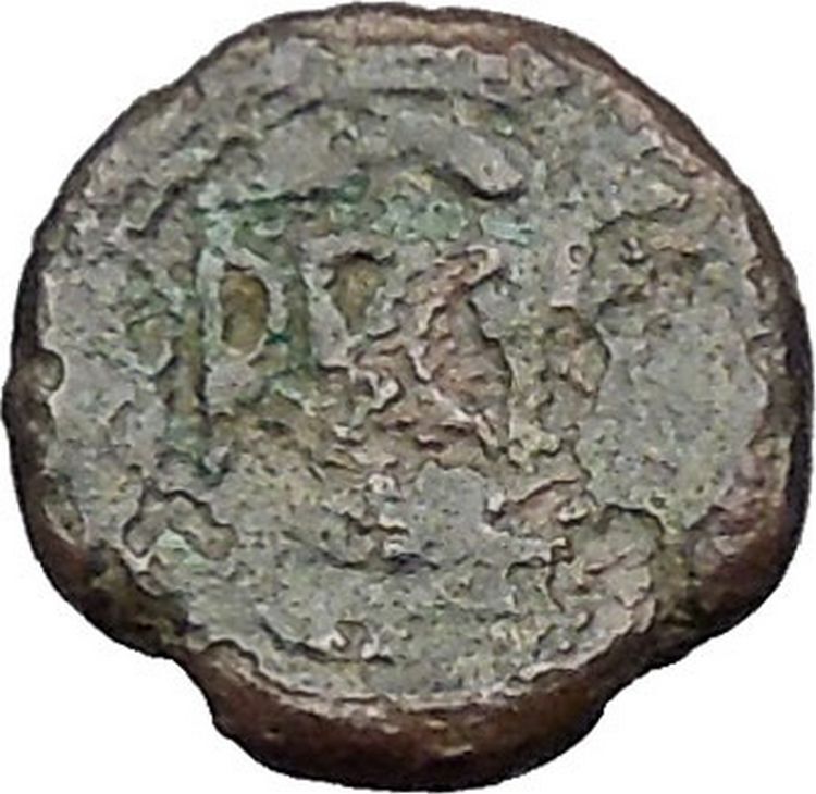 RHEGION in BRUTTIUM Very Rare 450BC Lion Scalp Wreath Ancient Greek Coin i49744