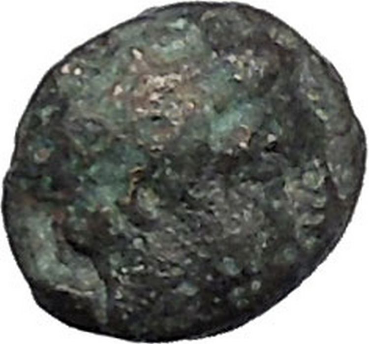 Pergamon in Mysia 450BC Rare Ancient Greek Coin Two bulls' heads APOLLO i49574