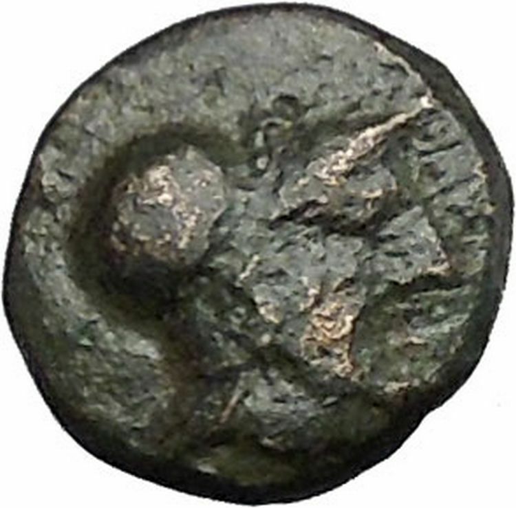 Mesembria in Thrace 350BC Authentic Ancient Greek Coin ATHENA Cult Wheel i50135