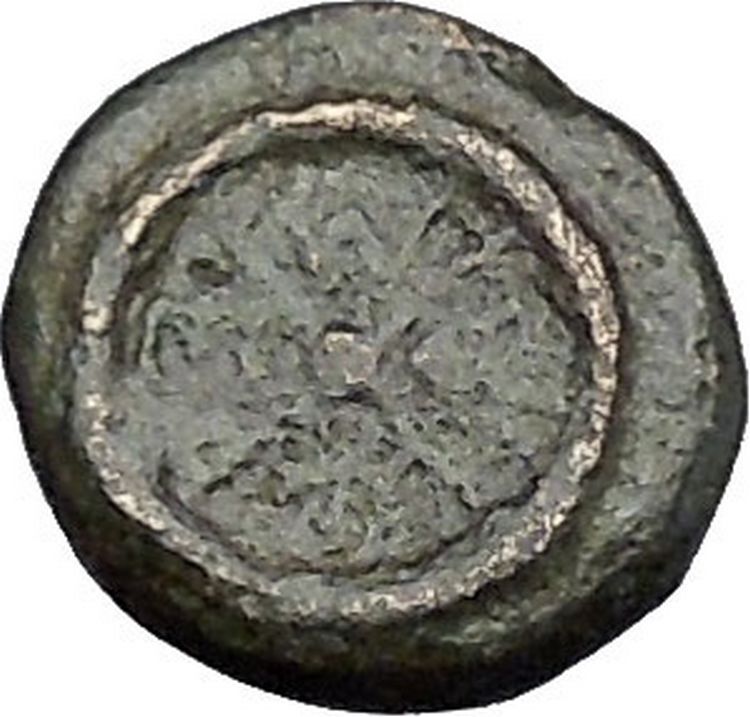 Mesembria in Thrace 350BC Authentic Ancient Greek Coin ATHENA Cult Wheel i50135