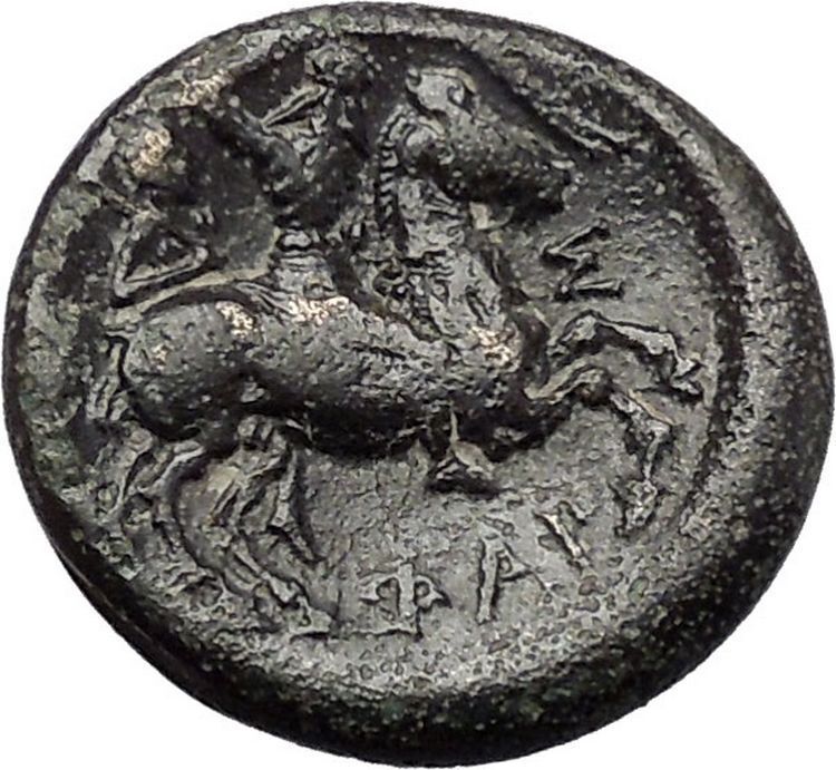 PHARSALOS in THESSALY 400BC Athena Horseman Footman Ancient Greek Coin i49255