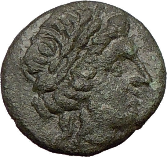 THESSALIAN LEAGUE 196BCLarissa Authentic Ancient Greek Coin ATHENA APOLLO i22270