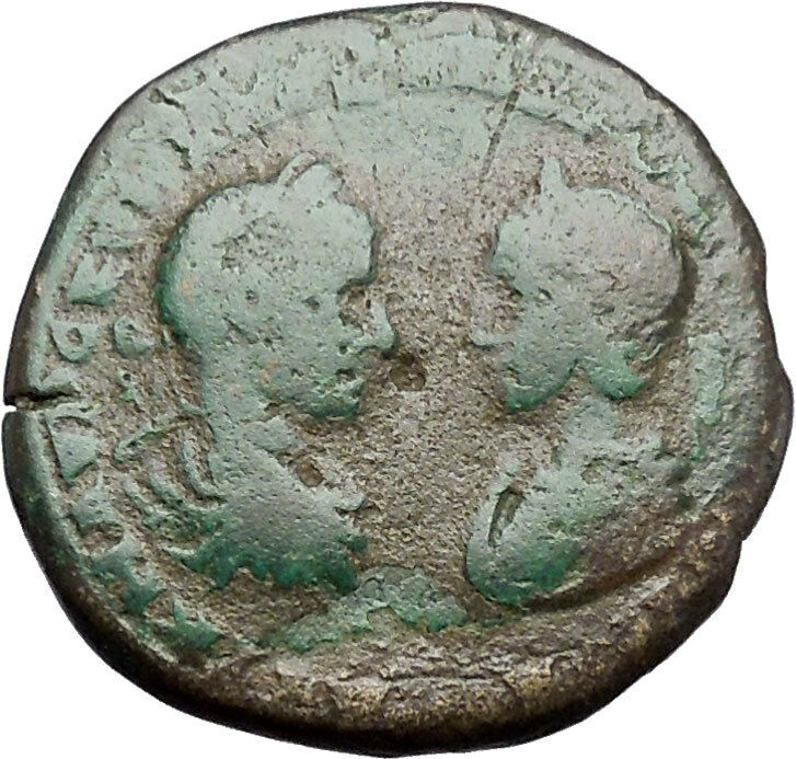 SEVERUS ALEXANDER & JULIA MAESA 222AD Marcianopolis Nemesis Roman Coin i48713