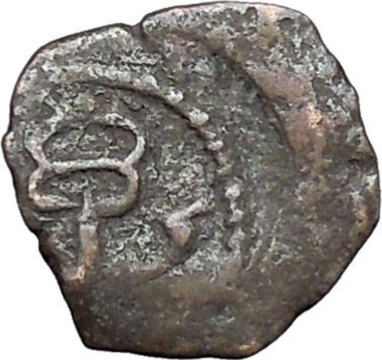 TRAJAN 112AD Rare Dichalkon CADUCEUS Alexandria Egypt Ancient Roman Coin i47488