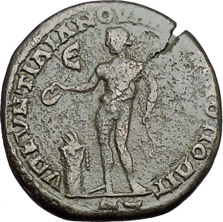 CARACALLA and JULIA DOMNA 198AD Marcianopolis Apollo Ancient Roman Coin i50880