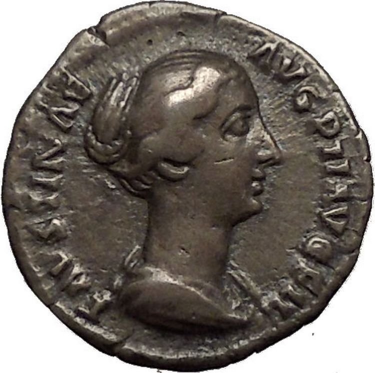 Faustina II Marcus Aurelius wife Silver Ancient Roman Coin Sexual virtue i52133