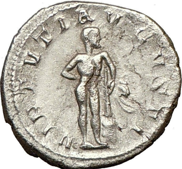 GORDIAN III 241AD Ancient Silver Roman Coin NUDE 'Farnese' HERCULES i19061