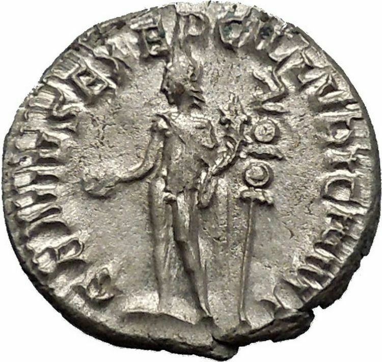 TRAJAN DECIUS 250AD Silver Authentic Ancient Roman Coin Genius Cult i52135