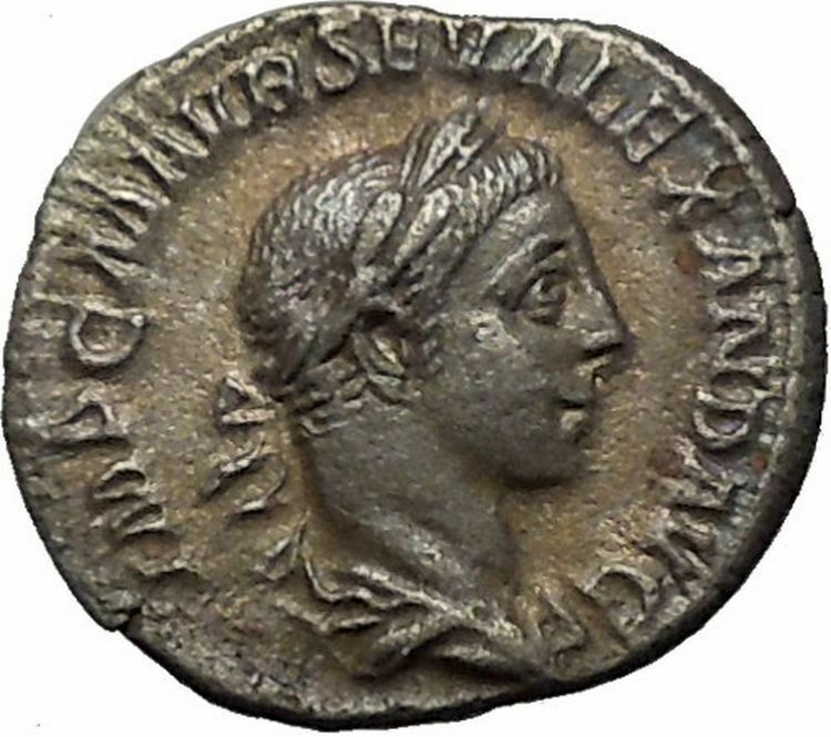 Severus Alexander 224AD Silver Ancient Roman Coin PAX Peace Goddess Cult i52319