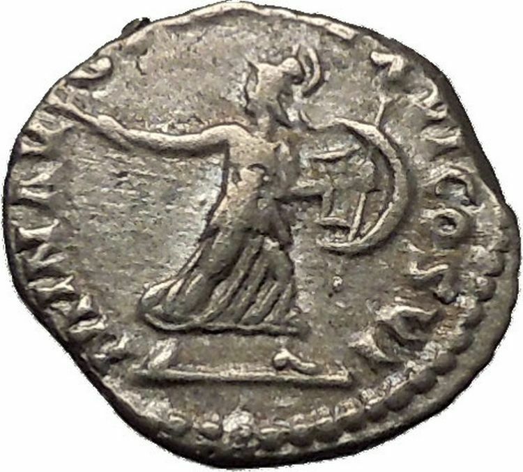 COMMODUS Son of Marcus Aurelius Silver Ancient Roman Coin Minerva Athena i52311