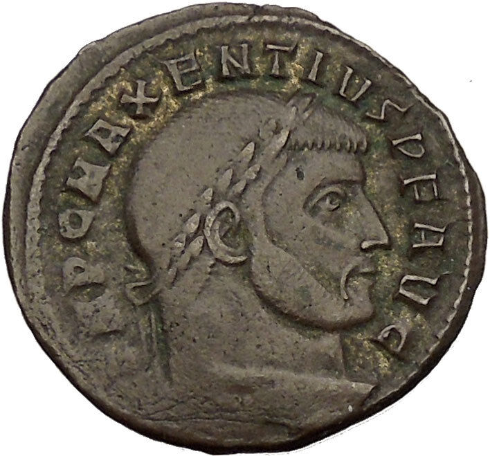 Maxentius Constantine the Great Enemy Ancient Roman Coin Fides Trust Rare i52978