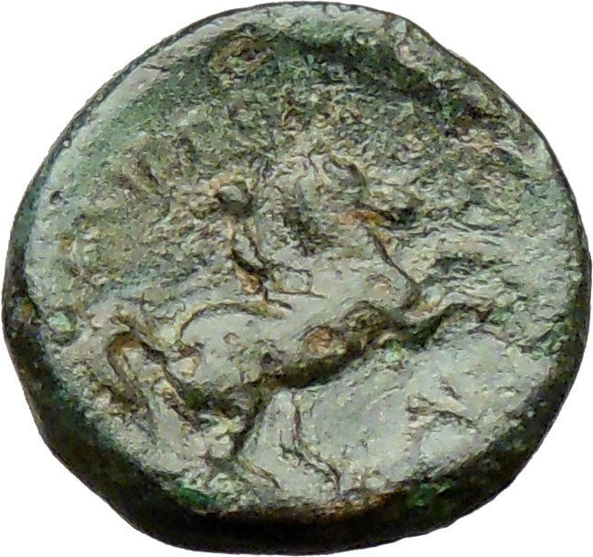 Philip II Alexander the Great Dad OLYMPIC GAMES Ancient Greek Coin Horse i29729