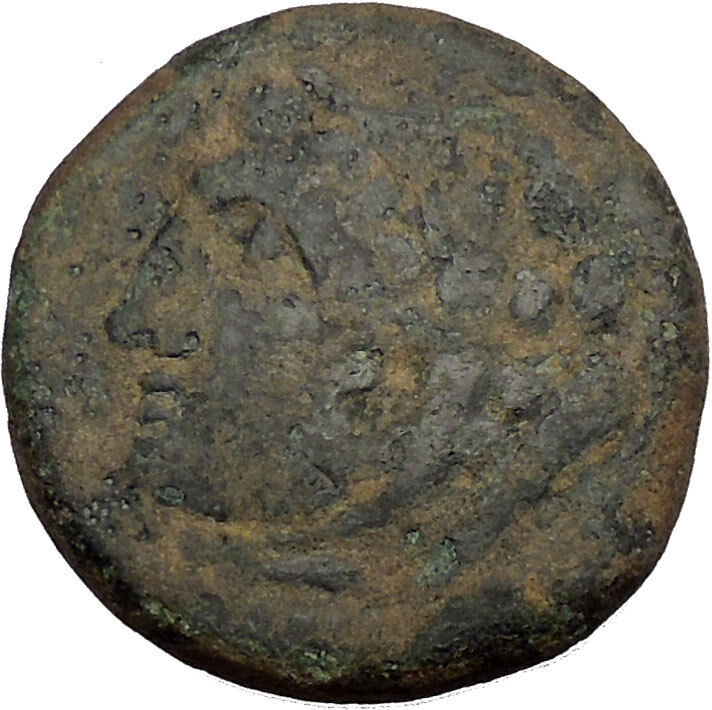 GADES in SPAIN 2-1 CenBC Hercules Fish Authentic Ancient Greek Coin i52702