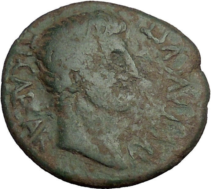 TIBERIUS 14AD Pella Macedonia Authentic Biblical Times Ancient Roman Coin i52691