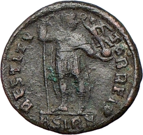 Valentinian I w Victory & labarum 364AD Ancient Roman Coin Christ monogr i25290