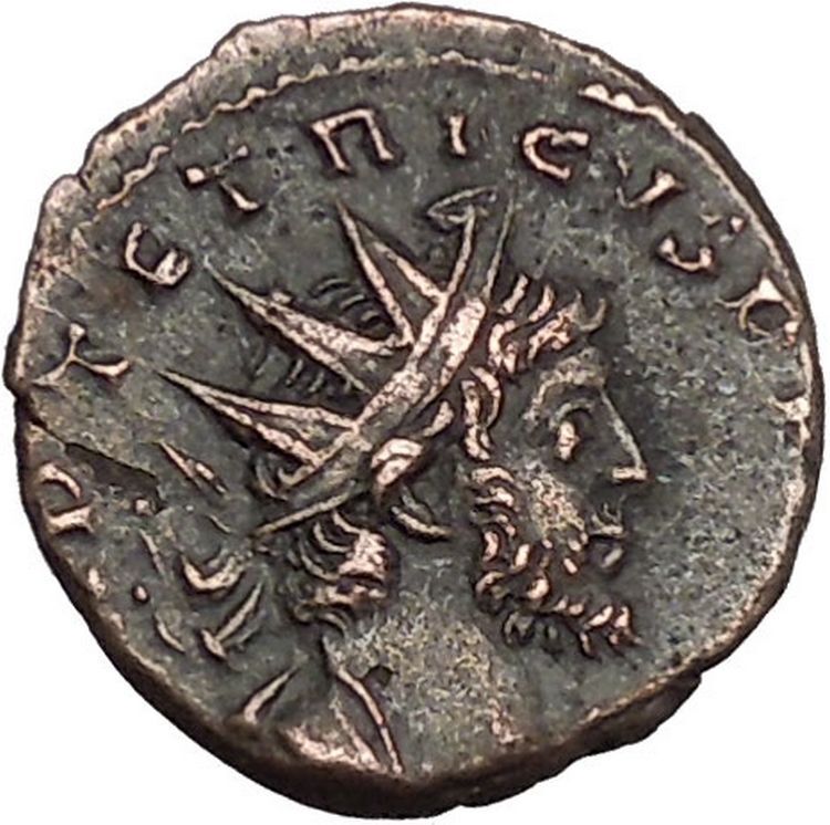 Tetricus I - Gallic Roman 273AD Rare Ancient Roman Coin Laetitia Happy i53038