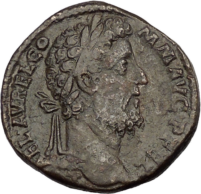 COMMODUS 183AD Sestertius Big Ancient Roman Coin Felicitas Good luck Cult i53022